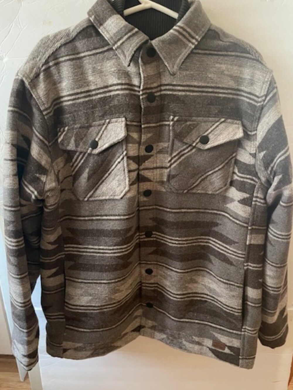Jachs NY Men's Wool Blend Sherpa Lined Flannel Shirt Jacket